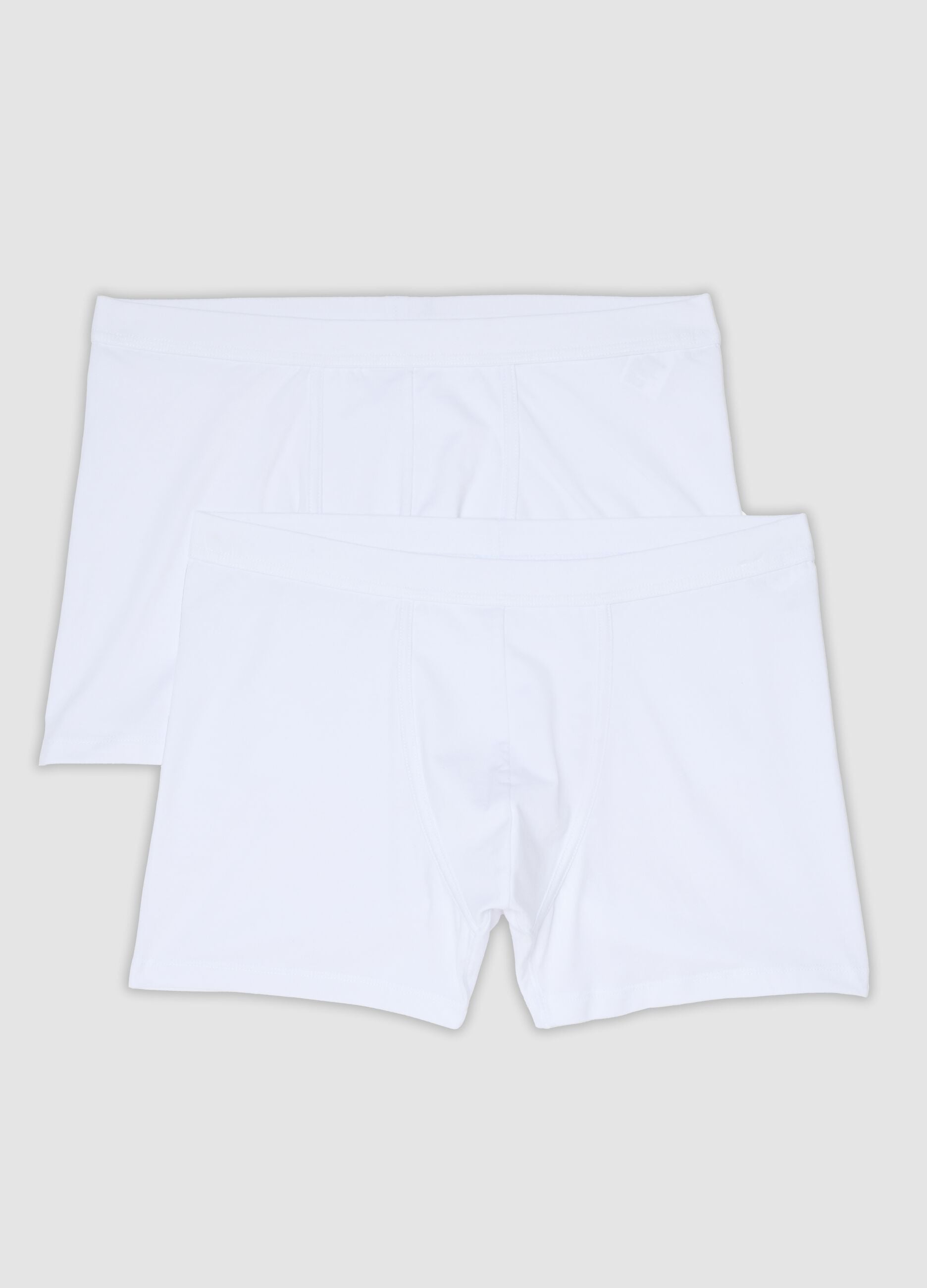 2-pack of white Supima stretch cotton boxers