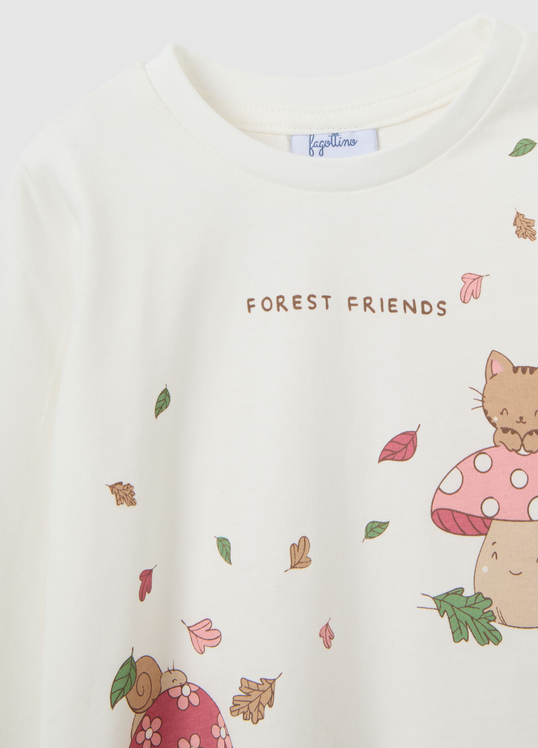 White Long Sleeve Cotton T-Shirt