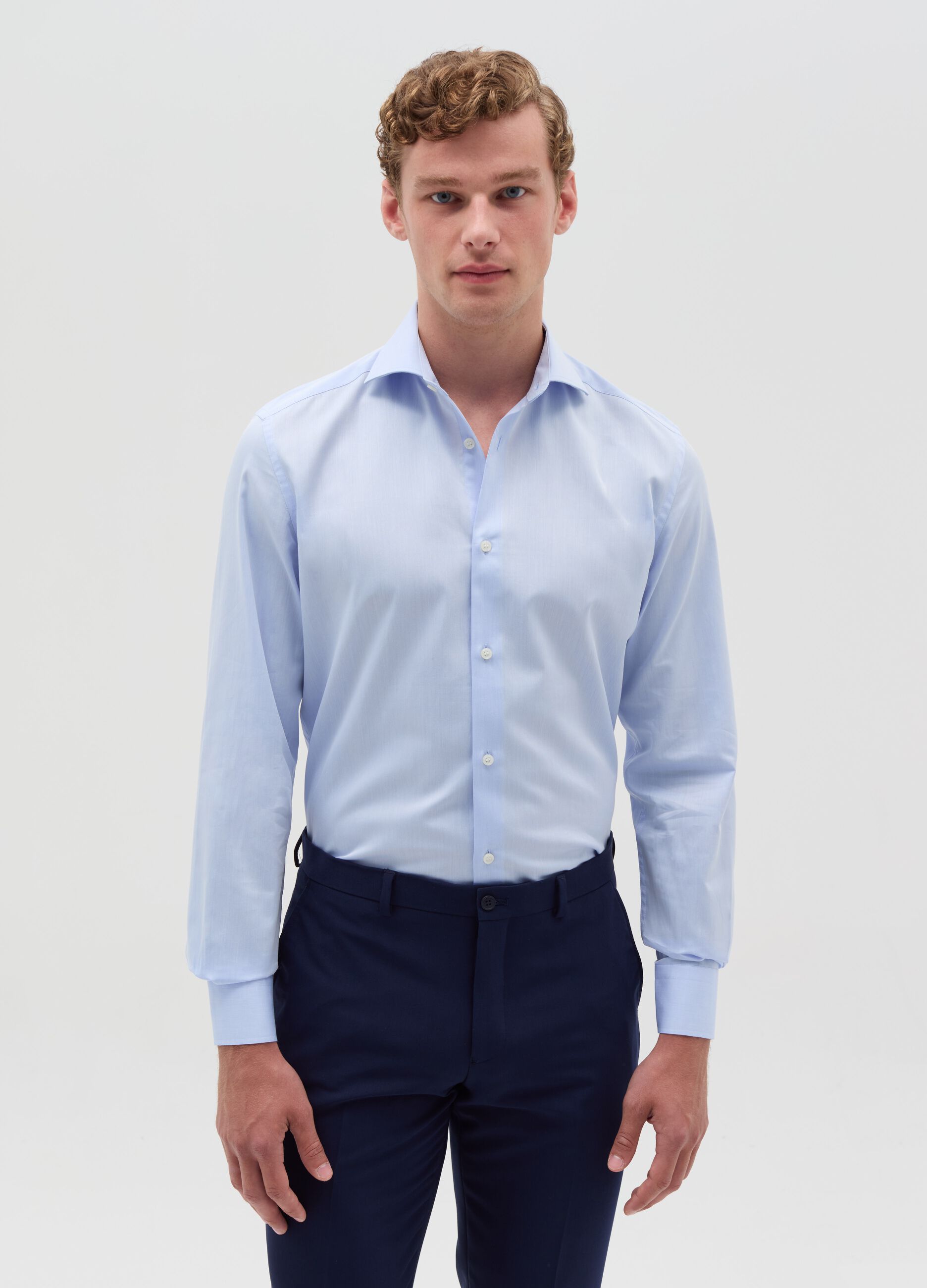 Camicia slim fit in cotone