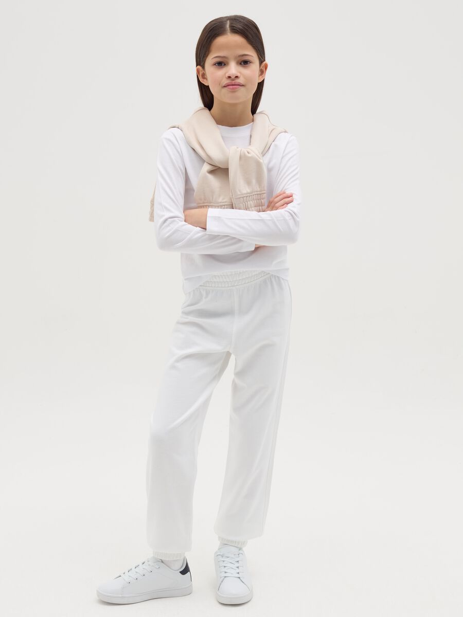 Joggers in cotone con profili elasticati_1