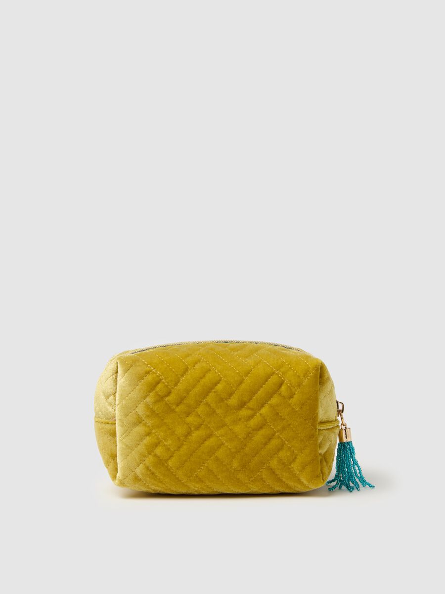 Beauty case in quilted velvet_1