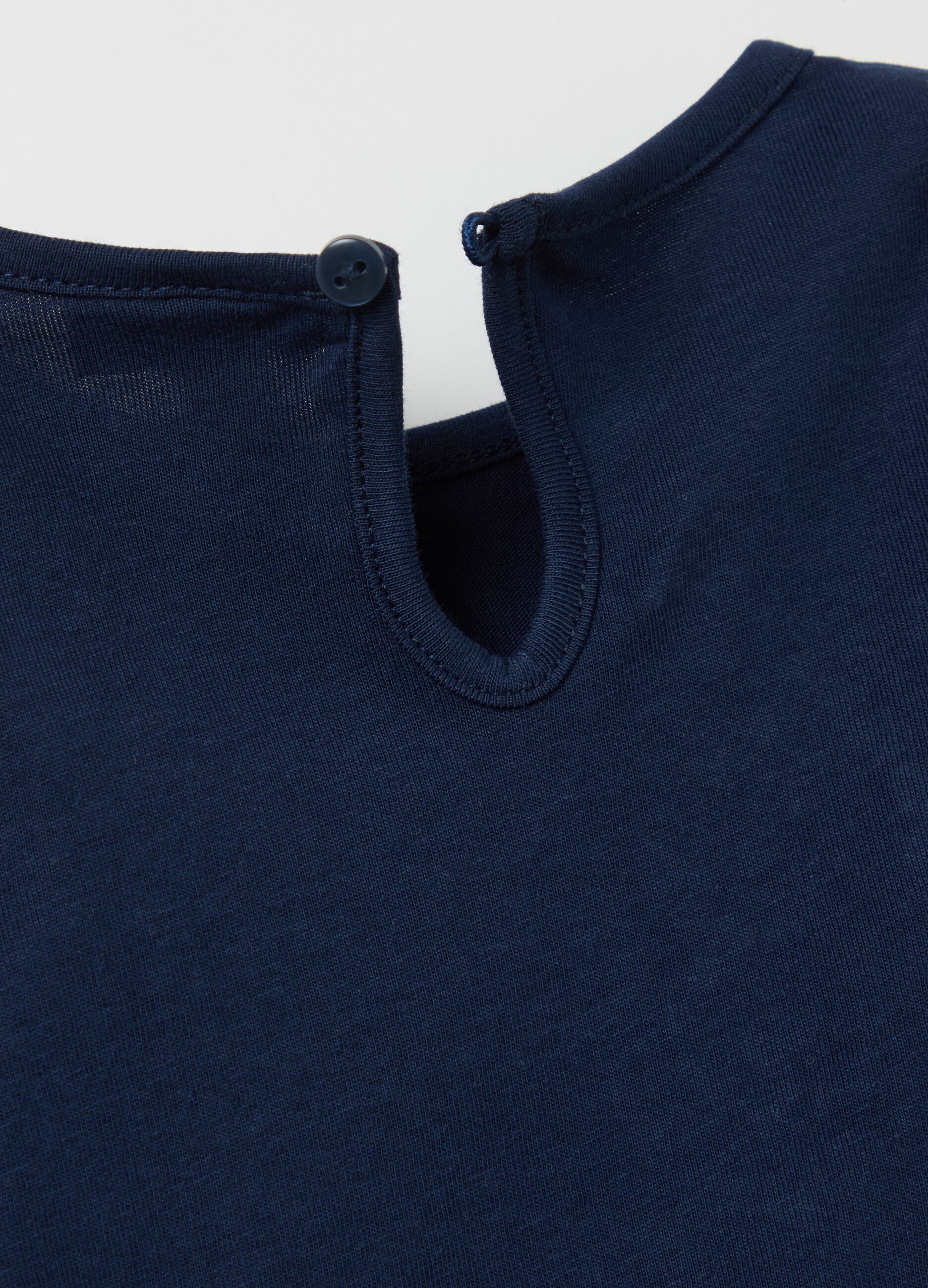 Cotton T-shirt with print and long sleeves