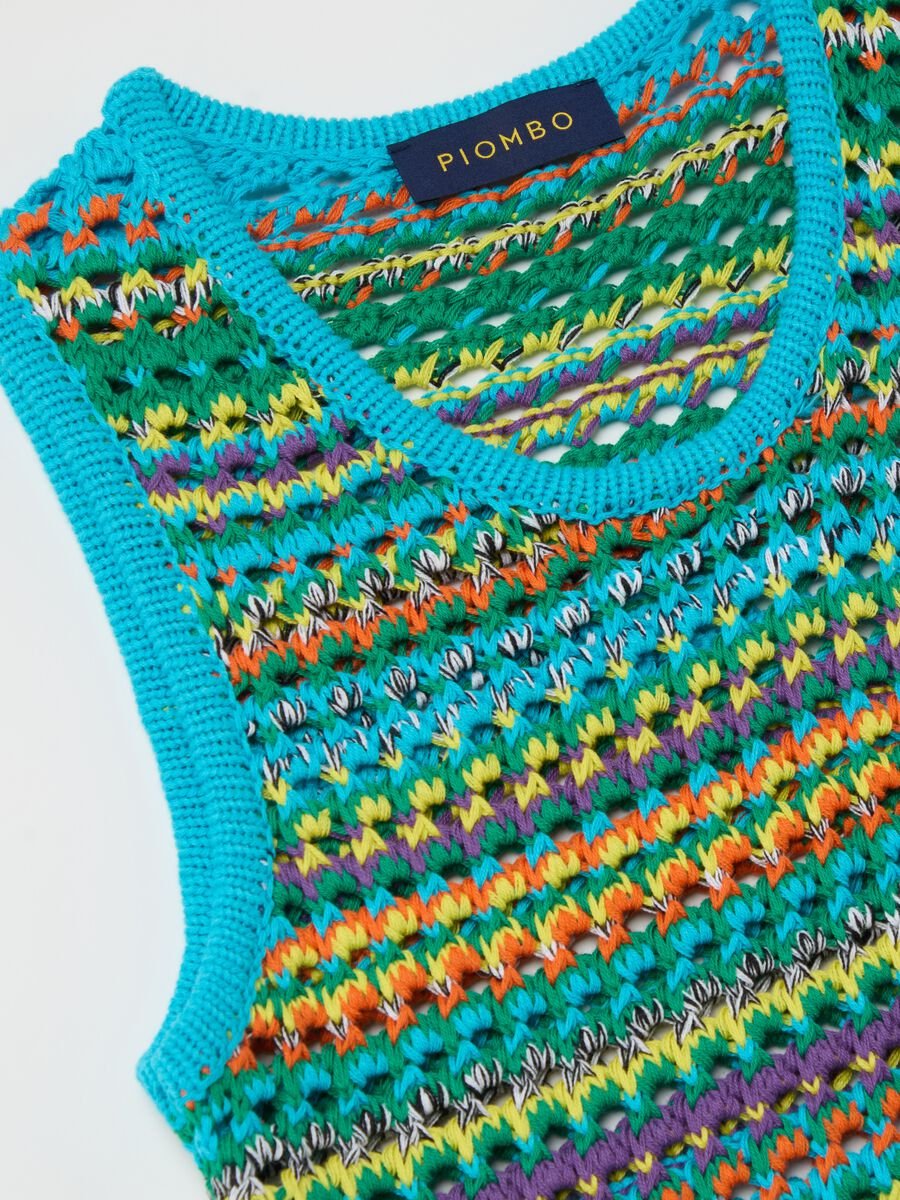 Crochet tank top in multicoloured knit_5