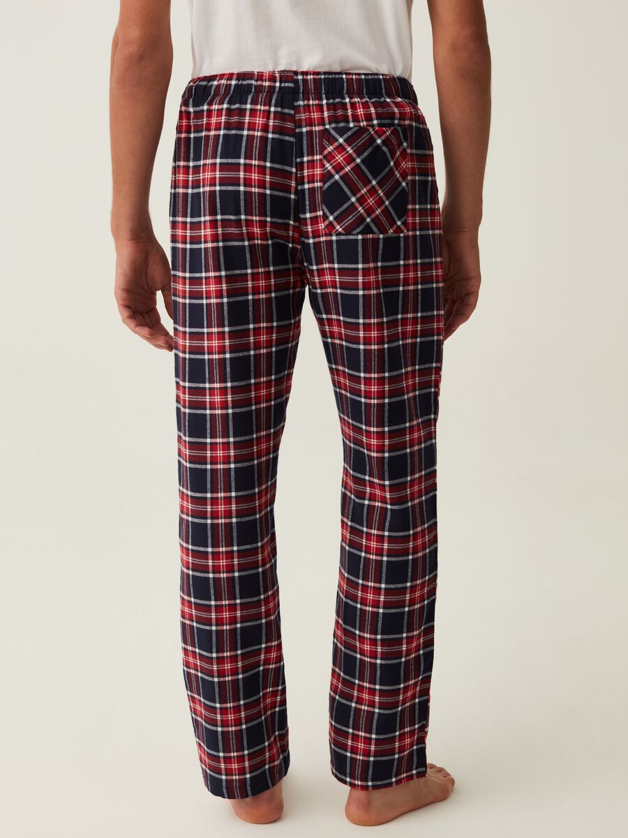 Pantalone pigiama in fantasia tartan_2