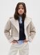 Beige faux leather jacket with synthetic fur_1