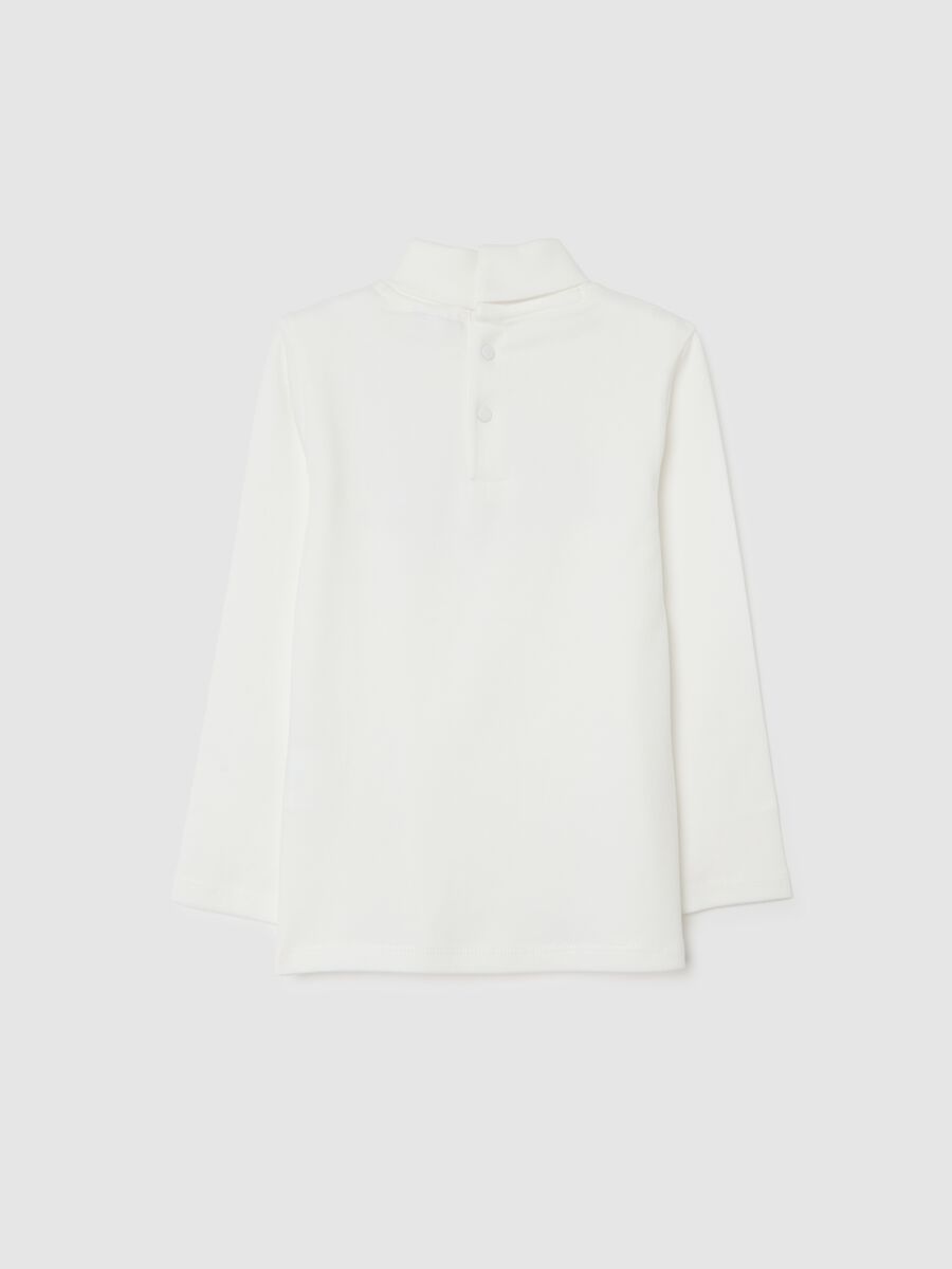 Maglia bianca da bimbo in misto cotone regular fit_1