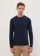Long sleeve blue t-shirt in stretch cotton regular fit_1