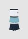 Multicolour stretch cotton boxer trunks 3-pack for boys_0