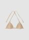 Beige glitter-textured stretch triangle bikini top_4