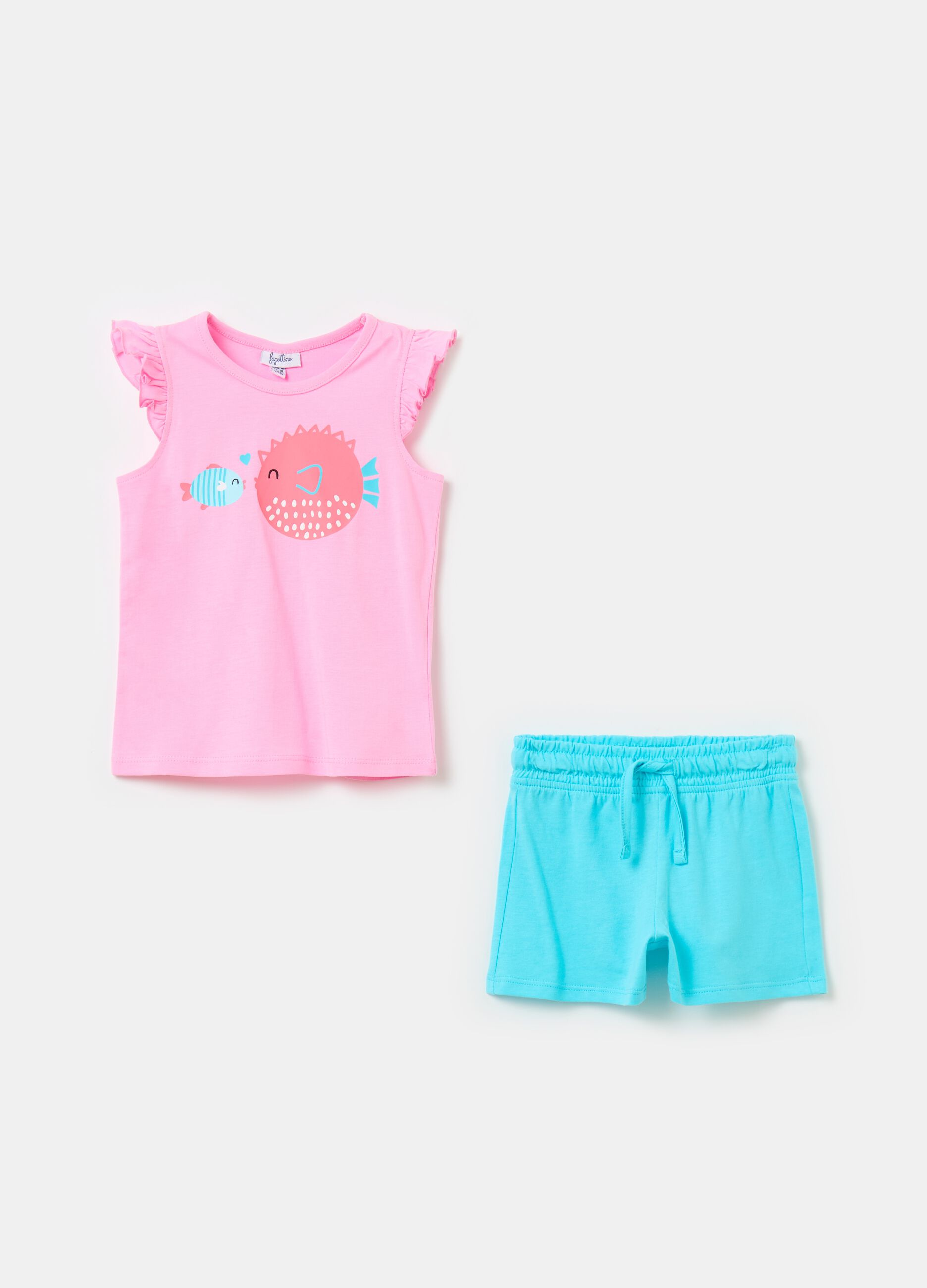 Cotton jogging set with print