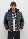 Black oversized jacket with zip_0