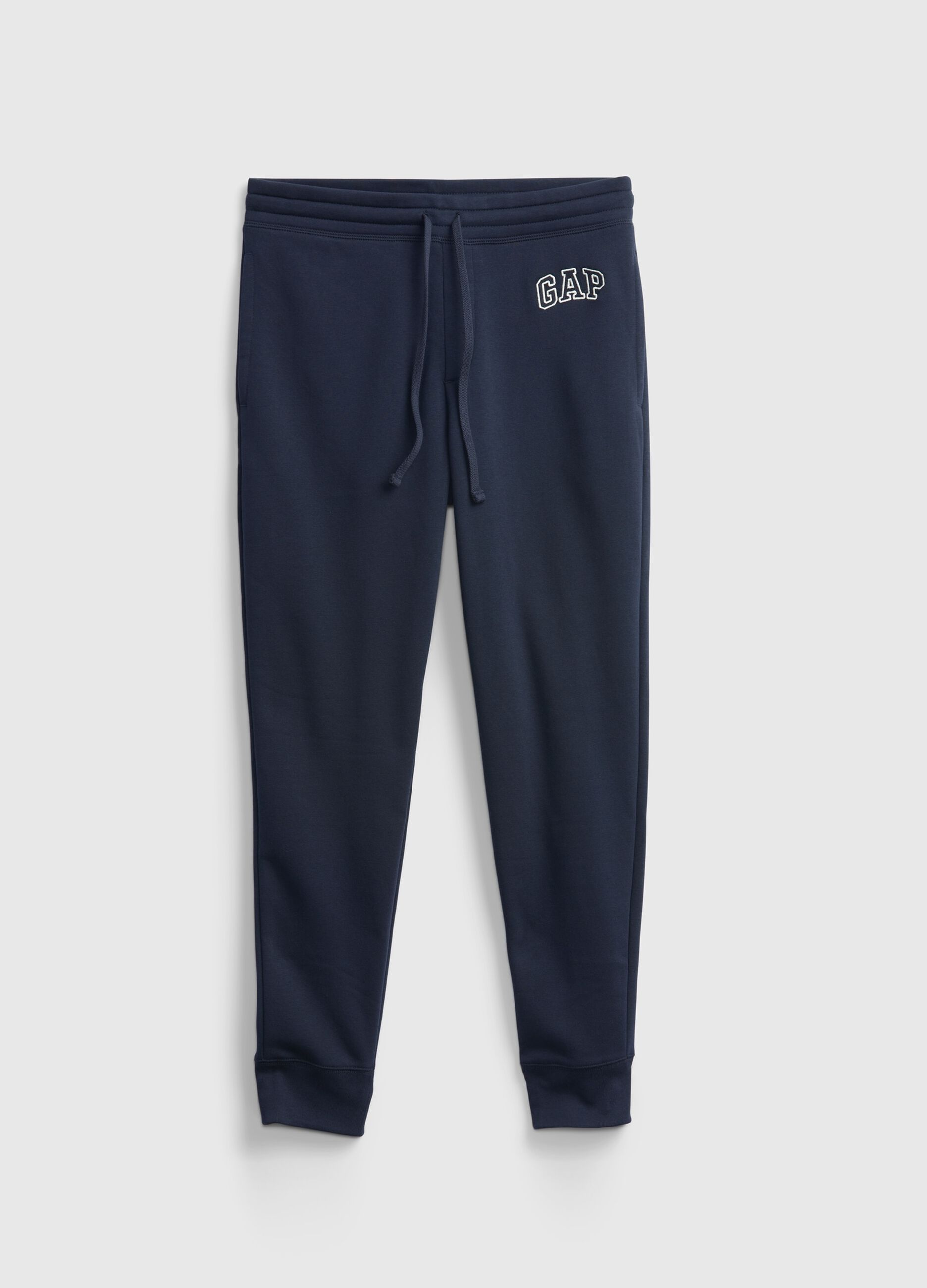 Fleece joggers with logo embroidery