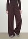 Brown wide-leg trousers in stretch modal with drawstring_1