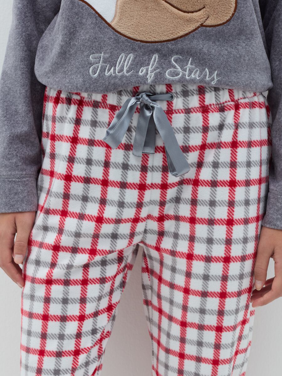 Pigiama in velour con ricamo "Full of Stars"_3