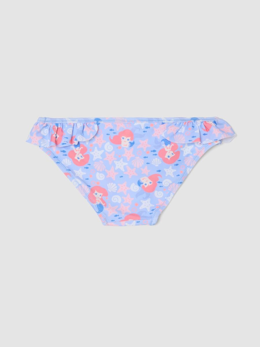Blue ruffle-waist stretch swim briefs for baby girl_1