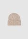 Beige jersey knit hat with sequins_1