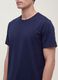 Blue mercerised pure cotton crew-neck T-shirt, regular fit_2