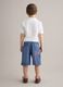 Shorts cargo in denim blu di puro cotone da bambino baggy fit_1