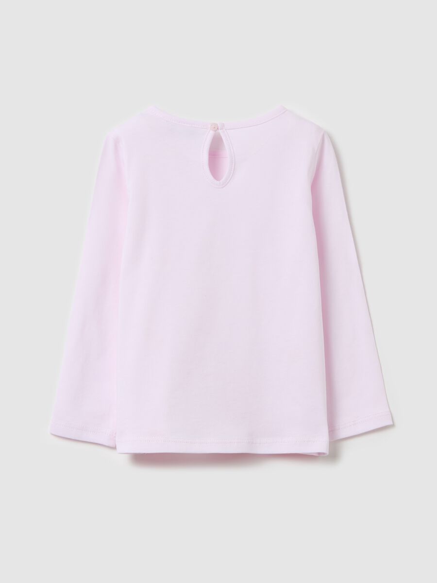 T-shirt maniche lunghe in cotone con stampa _1