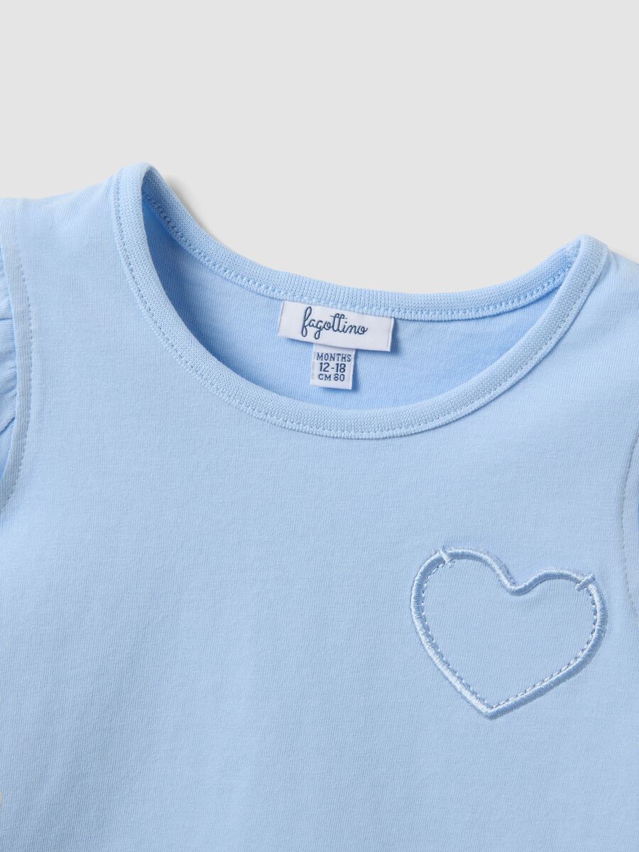 Two-pack of sky-blue pure cotton tank tops with frills_2