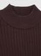 Brown mixed fitted sweater_5