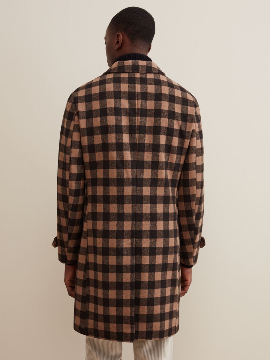 Cappotto lungo monopetto a quadri_2
