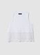 White cotton-blend vest top with lace detailing_4
