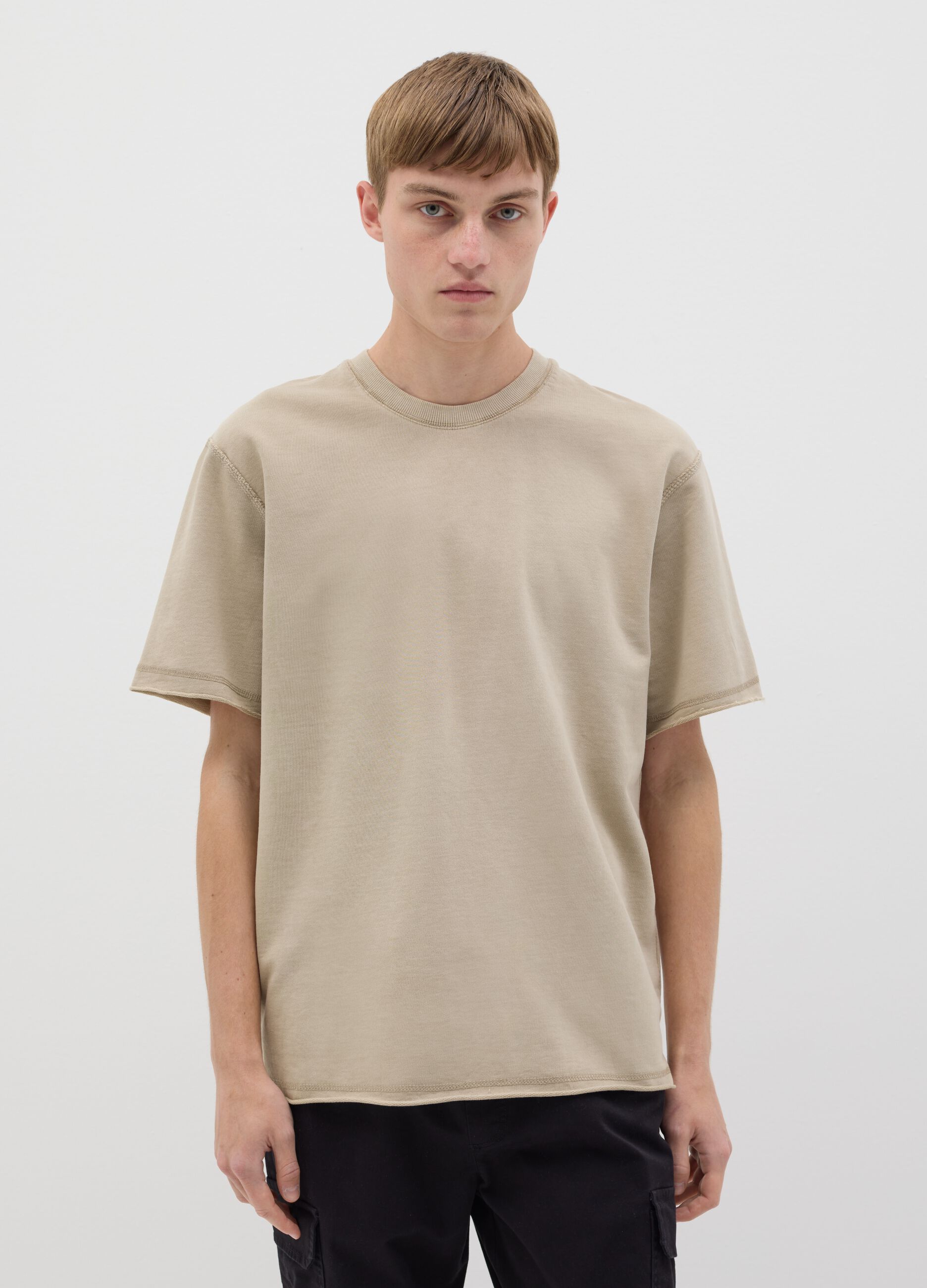 Beige cotton t-shirt