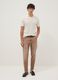 Brown denim jeans in stretch cotton, relaxed fit_0