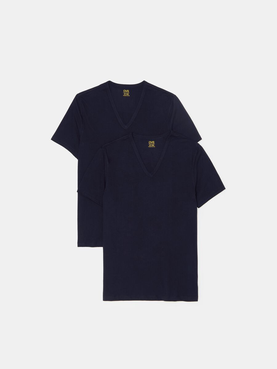 Two-pack undershirts with V neckline in jersey_4