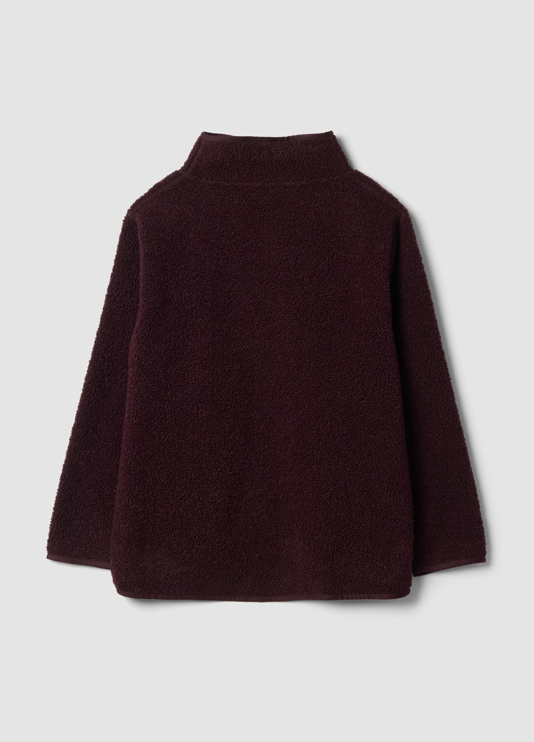 Plum purple crew-neck zip sweatshirt