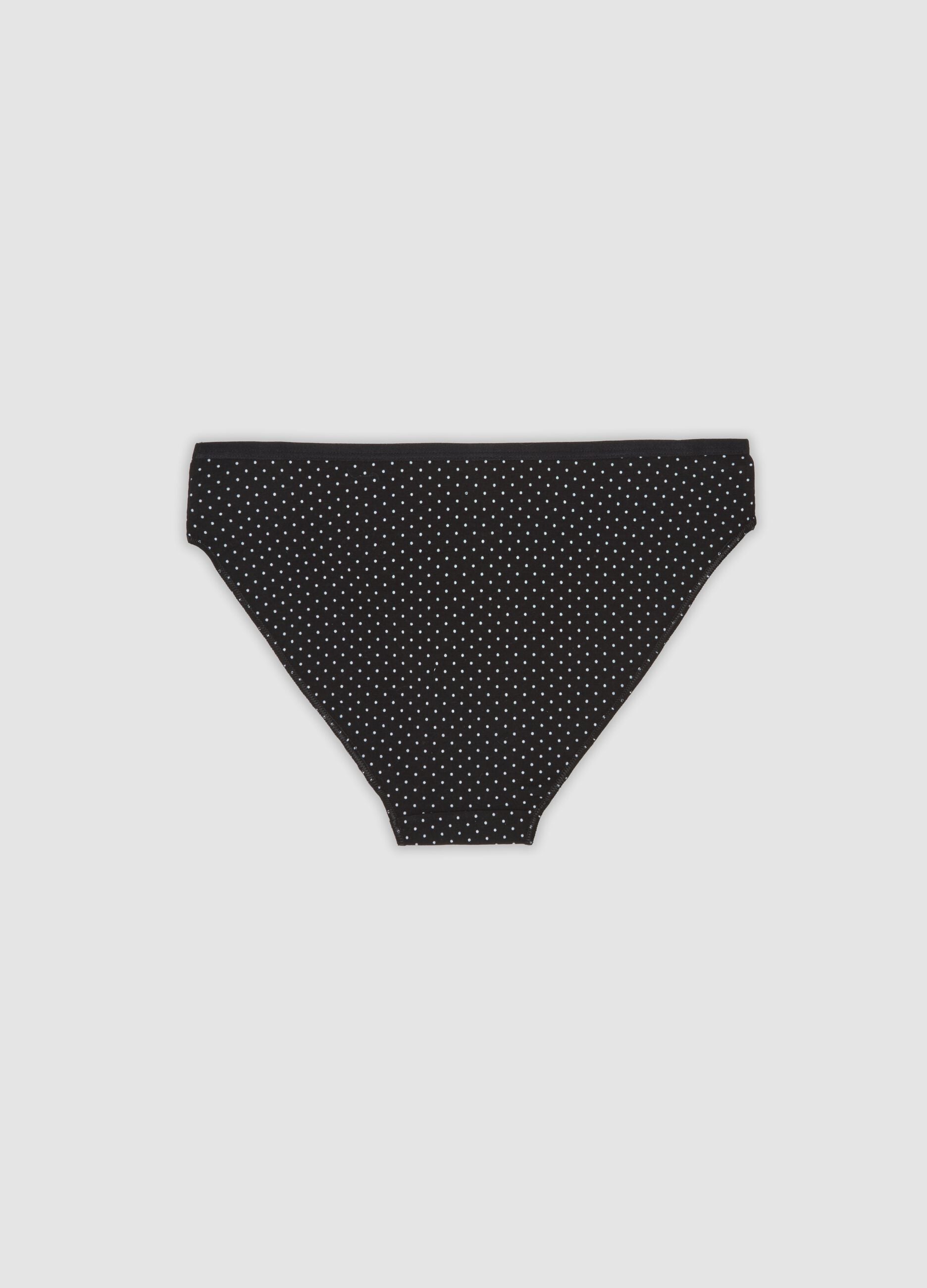 Pack of five black stretch-fabric briefs