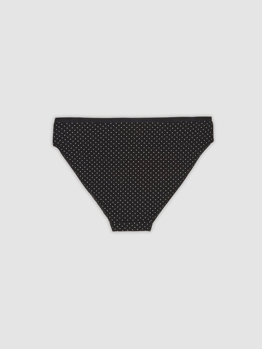 Multipack di cinque slip neri in tessuto elasticizzato_1