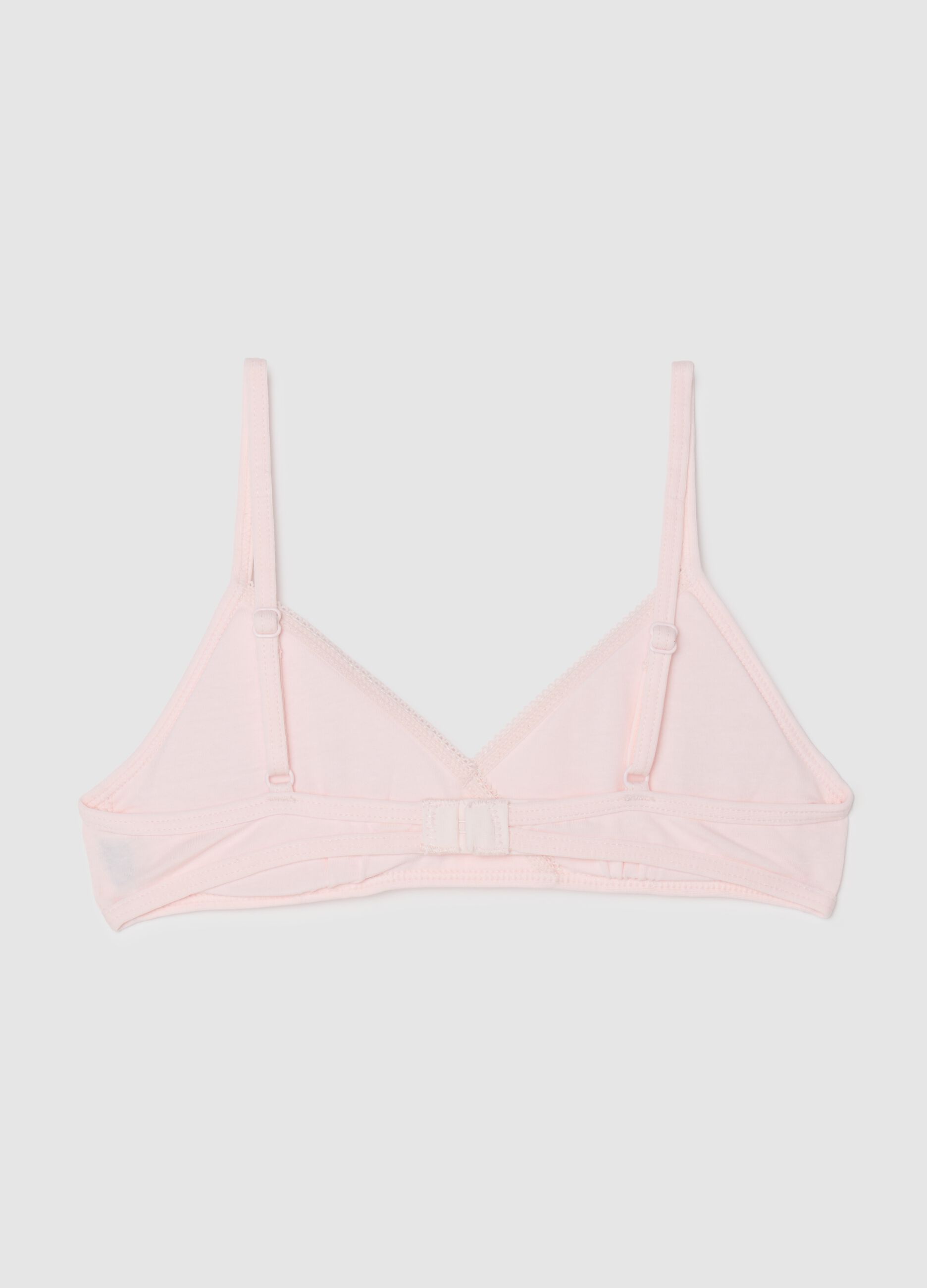 Girls' Pink Cotton Regular Fit Bra