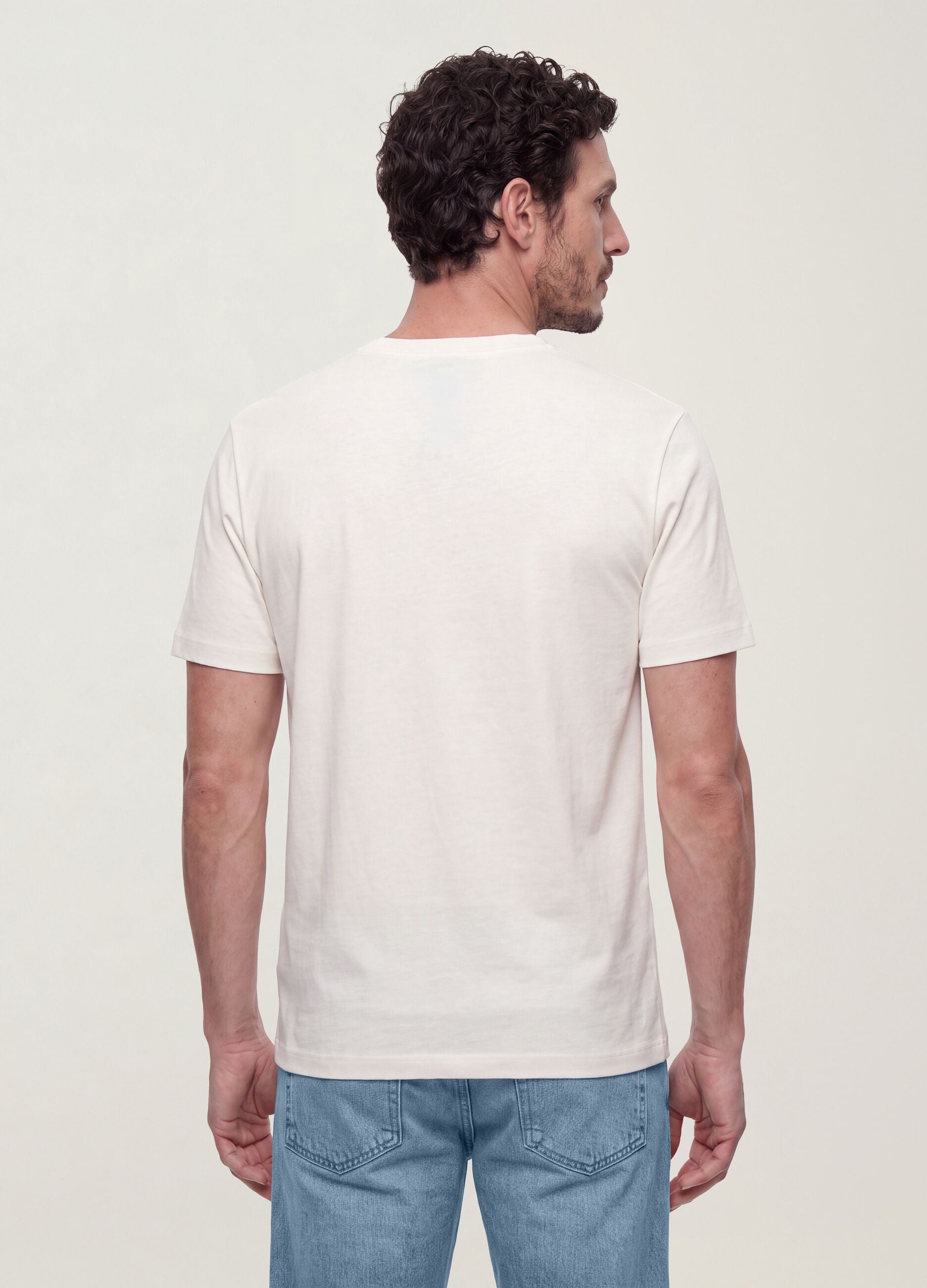 The Iconic Tee white pure cotton regular-fit short-sleeve T-shirt
