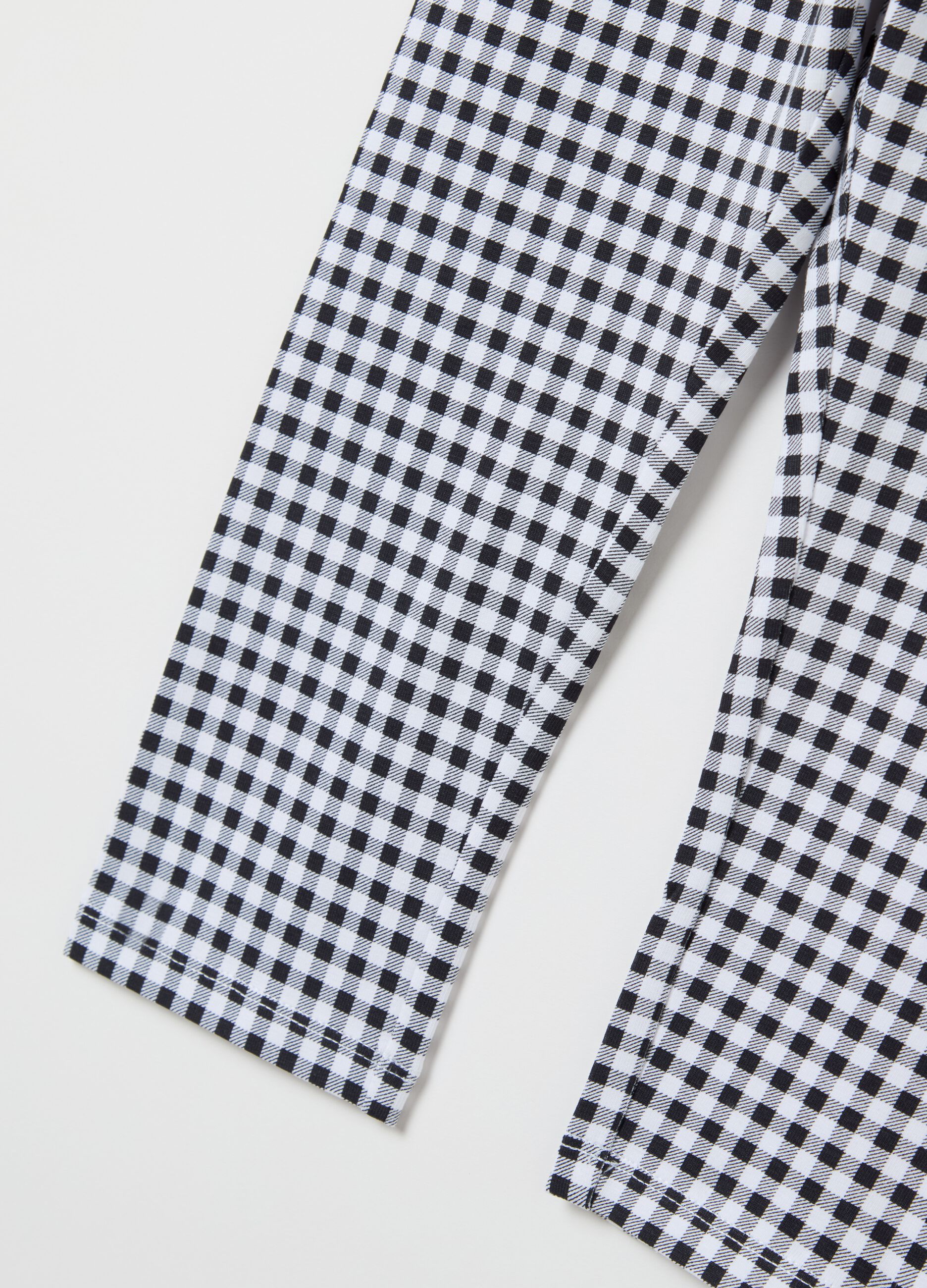 Three-quarter leggings in stretch cotton
