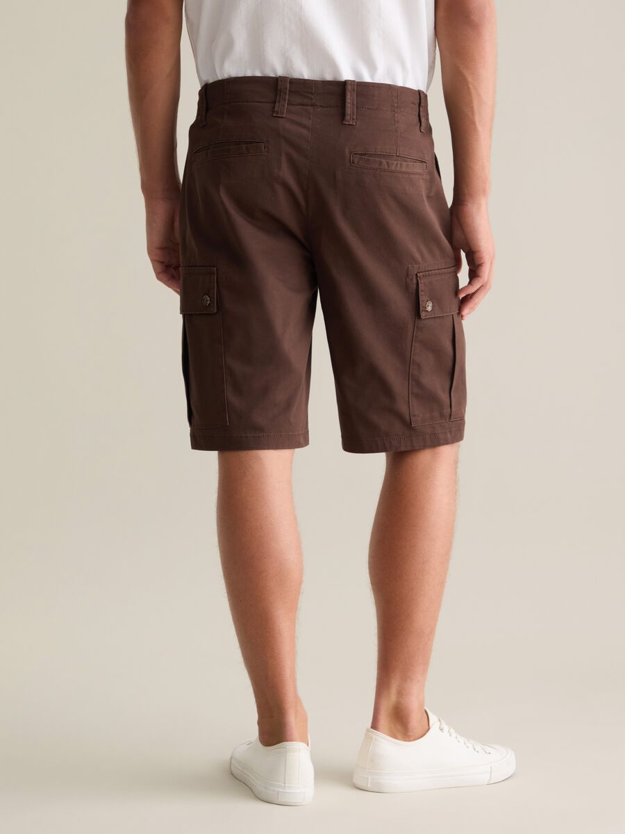 Brown Cargo Shorts Piombo_2