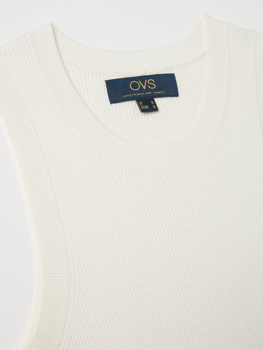 Ribbed tank top with halter neck_5