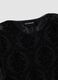 T-shirt nera in tessuto elasticizzato trasparente con fantasia regular fit_5