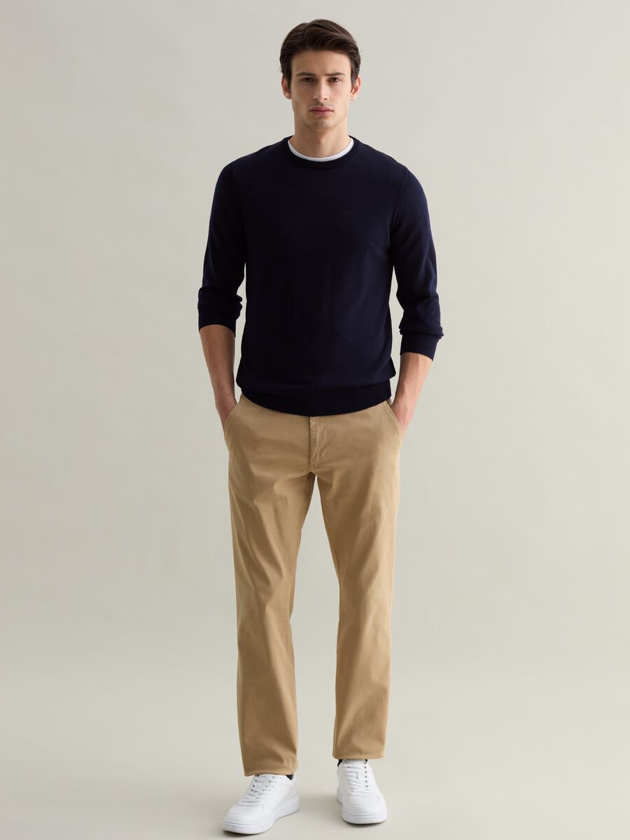 Merino wool pullover with round neck_1