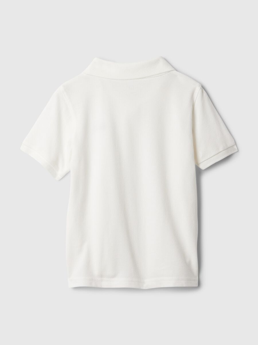 Regular fit pure cotton polo with logo_1