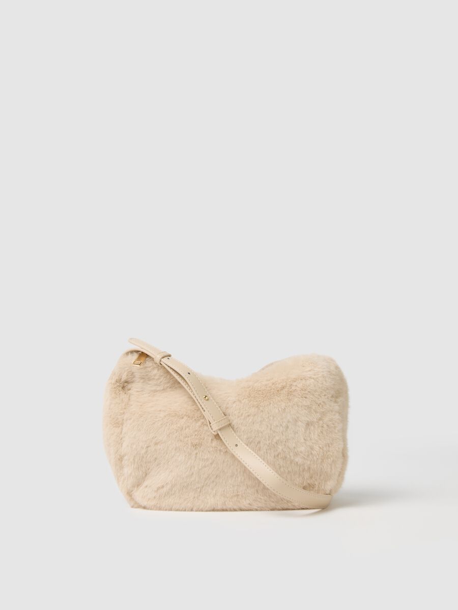 White Shoulder Bag with Zip_0