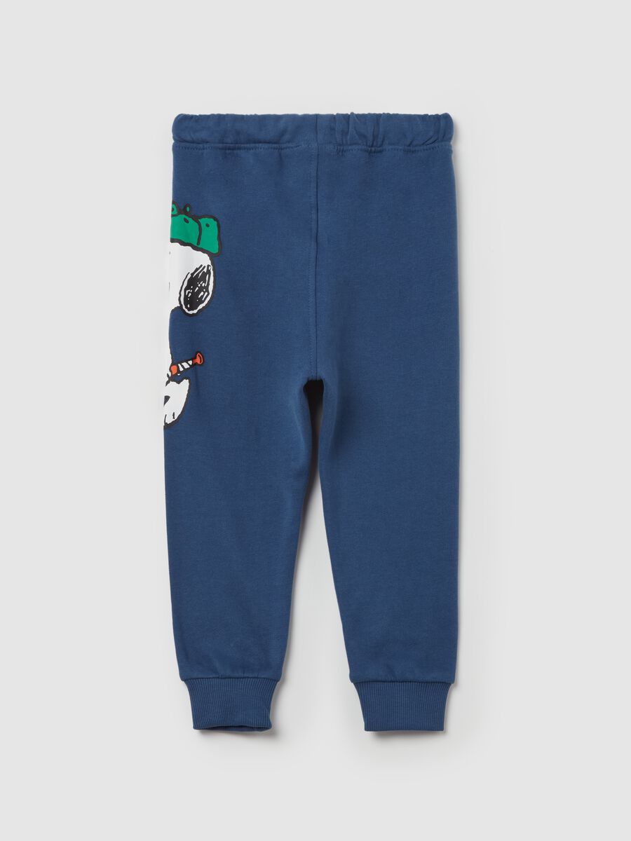 Joggers with drawstring and Snoopy print_1