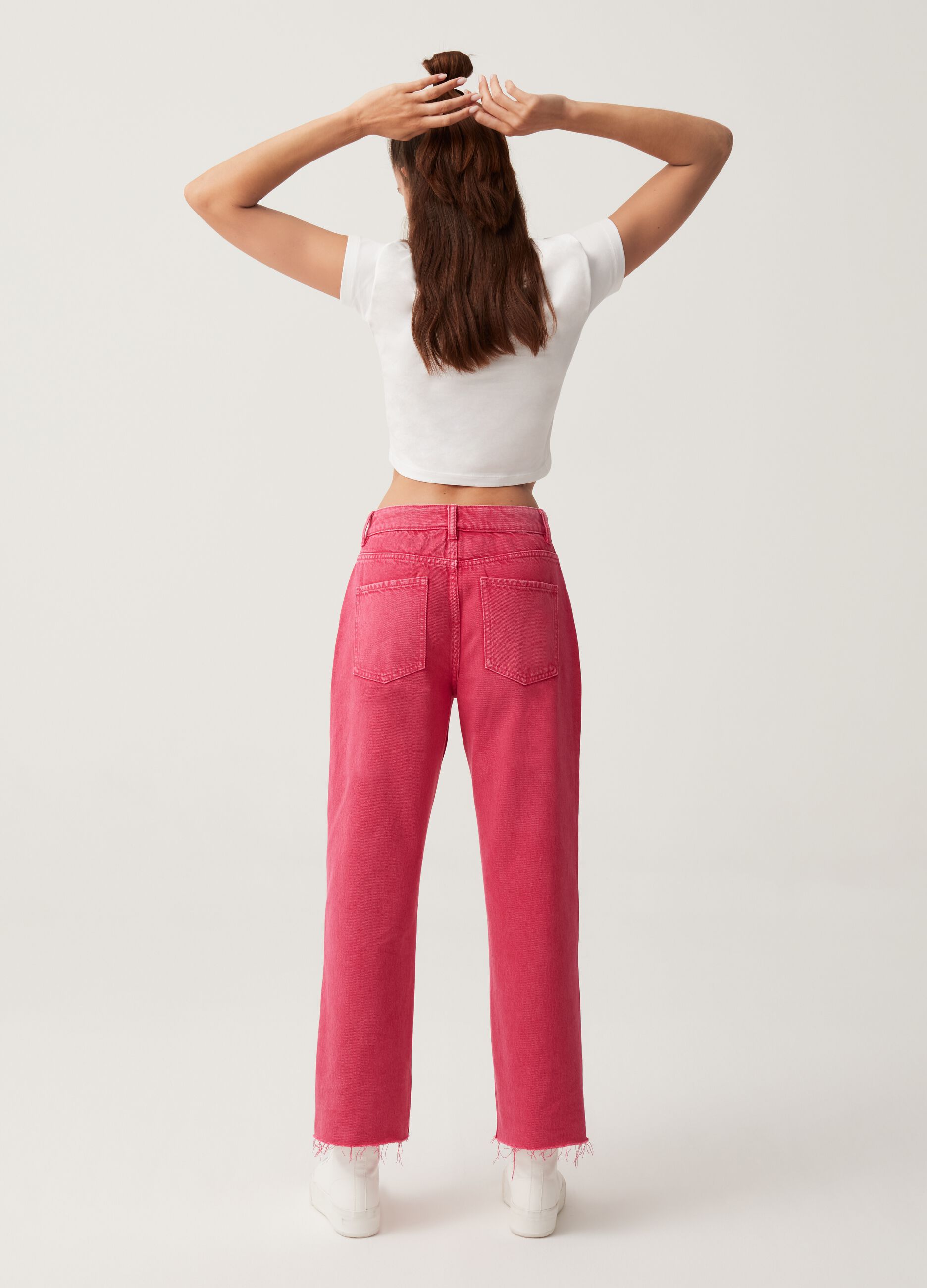 Jeans straight fit con orlo a vivo Baby Angel_2