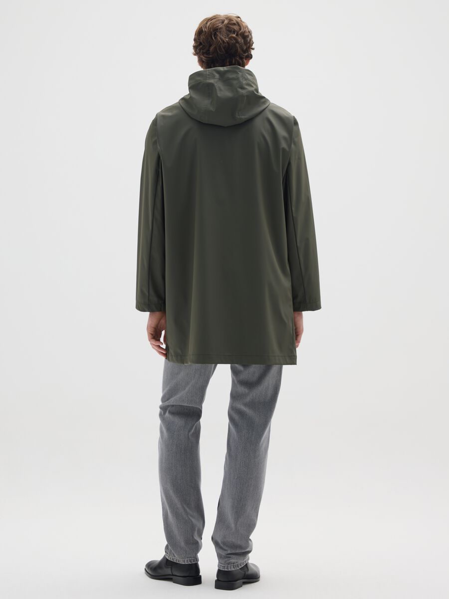 Regular fit green waterproof light jacket_2