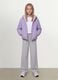 Purple reversible ultralight hooded jacket with zip for girls_2