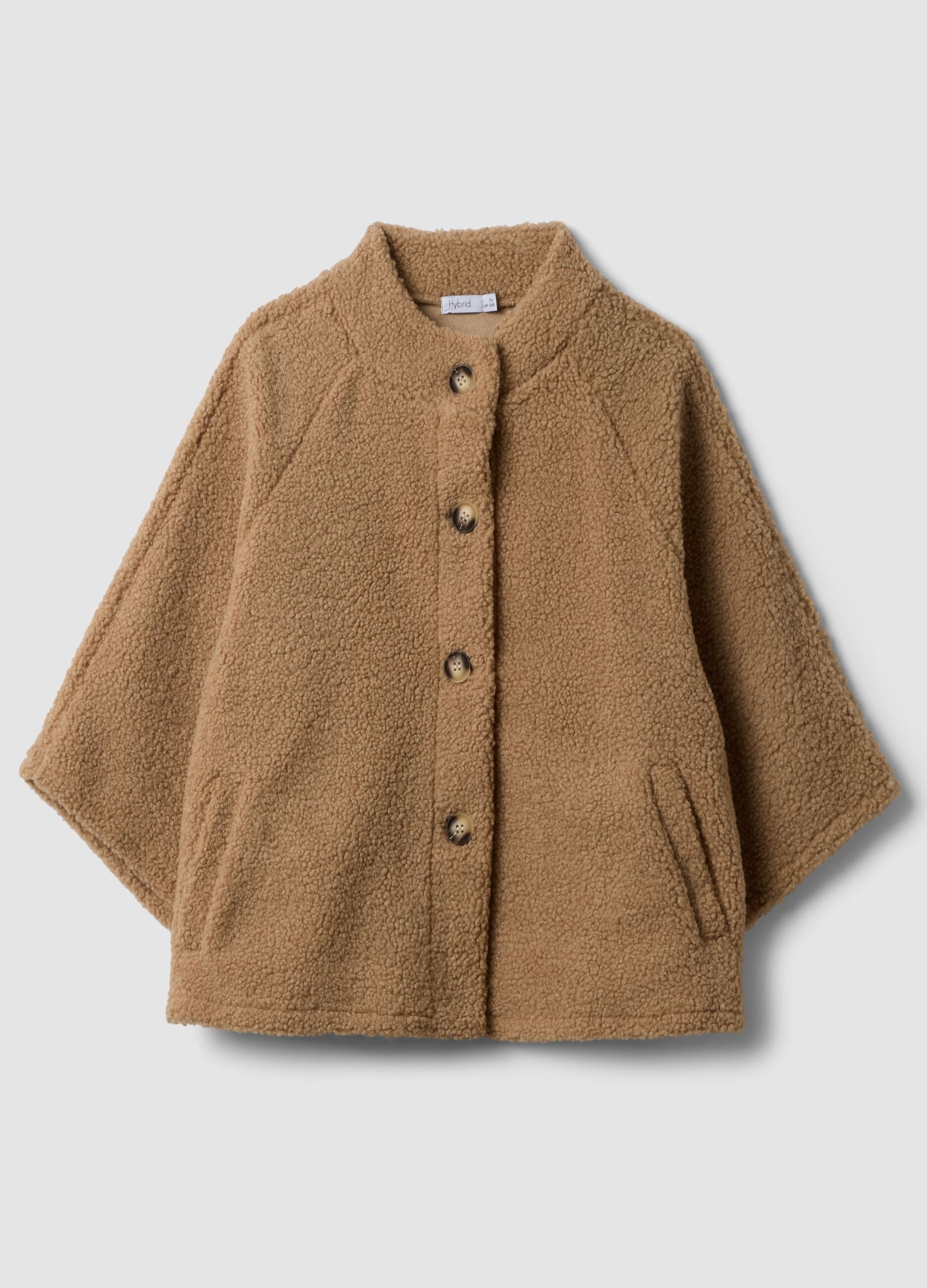 Light brown regular-fit coat with buttons