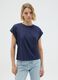 Ladies' blue cotton t-shirt_1