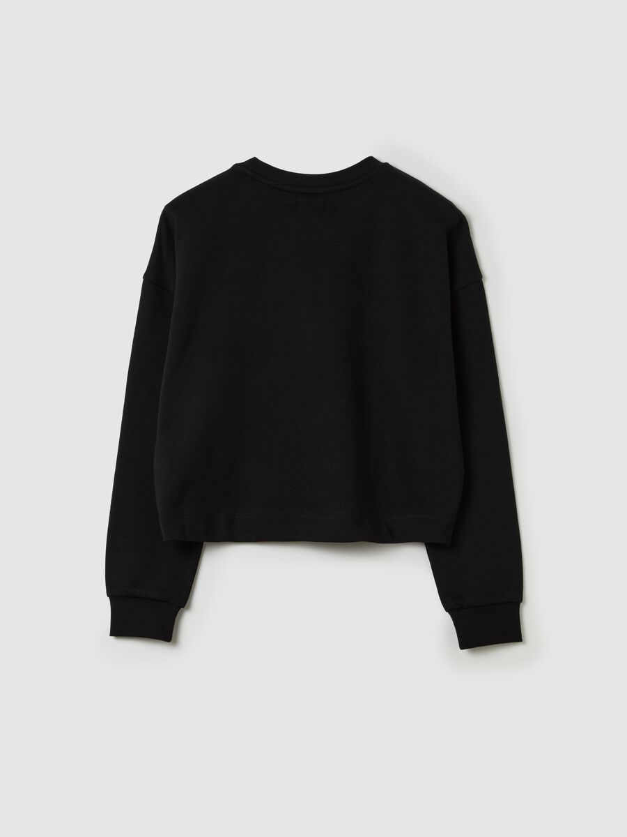 Cropped sweatshirt with foil print_4