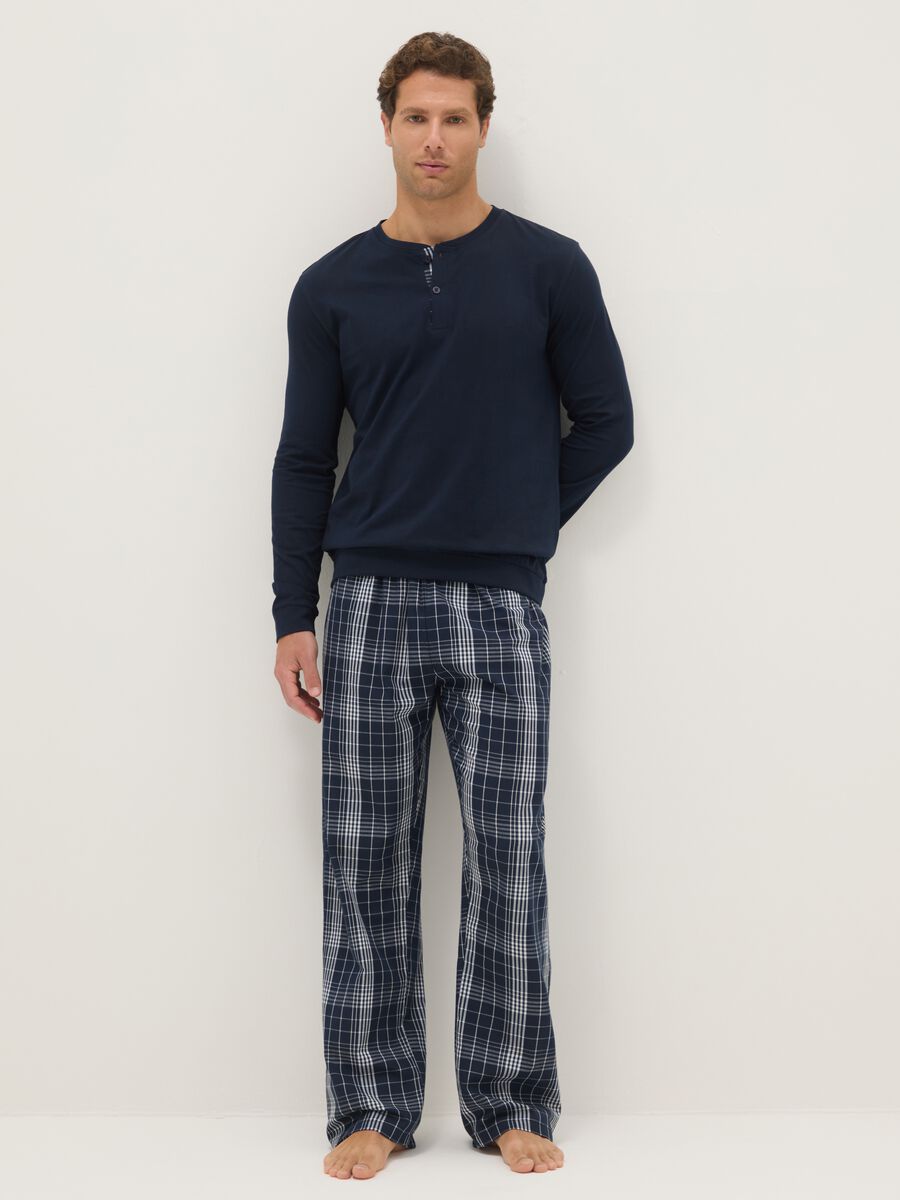 Multicolour pure cotton regular fit pyjamas_0
